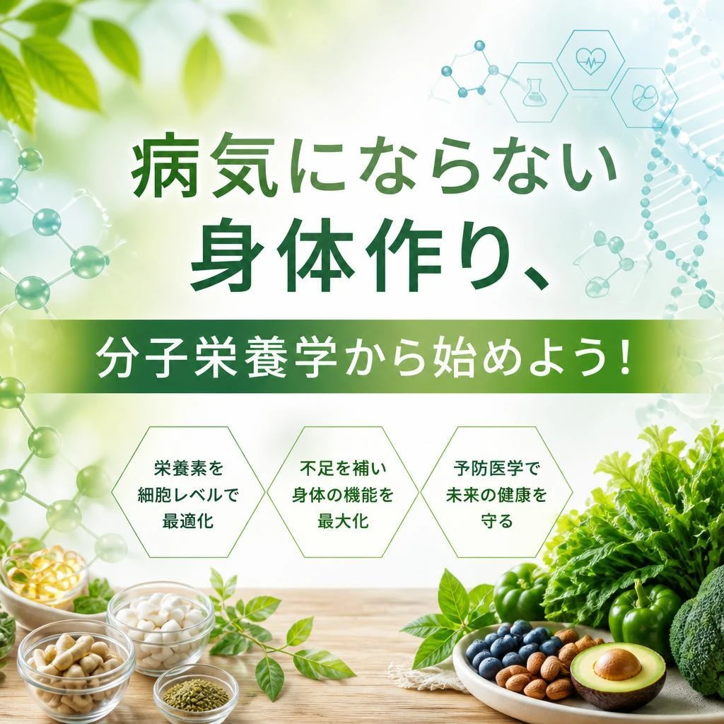 病気にならない身体作り、分子栄養学から始めよう！