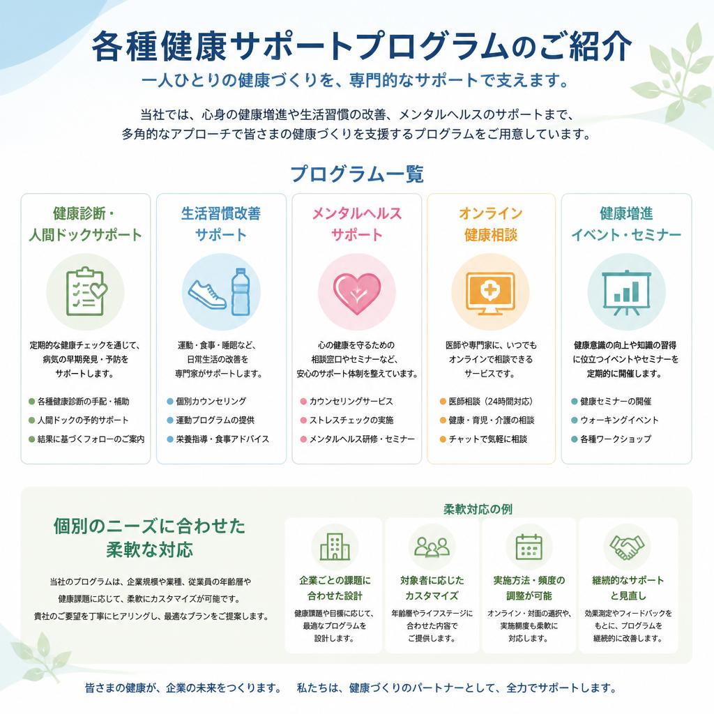 4. 健康サポートプログラムの内容