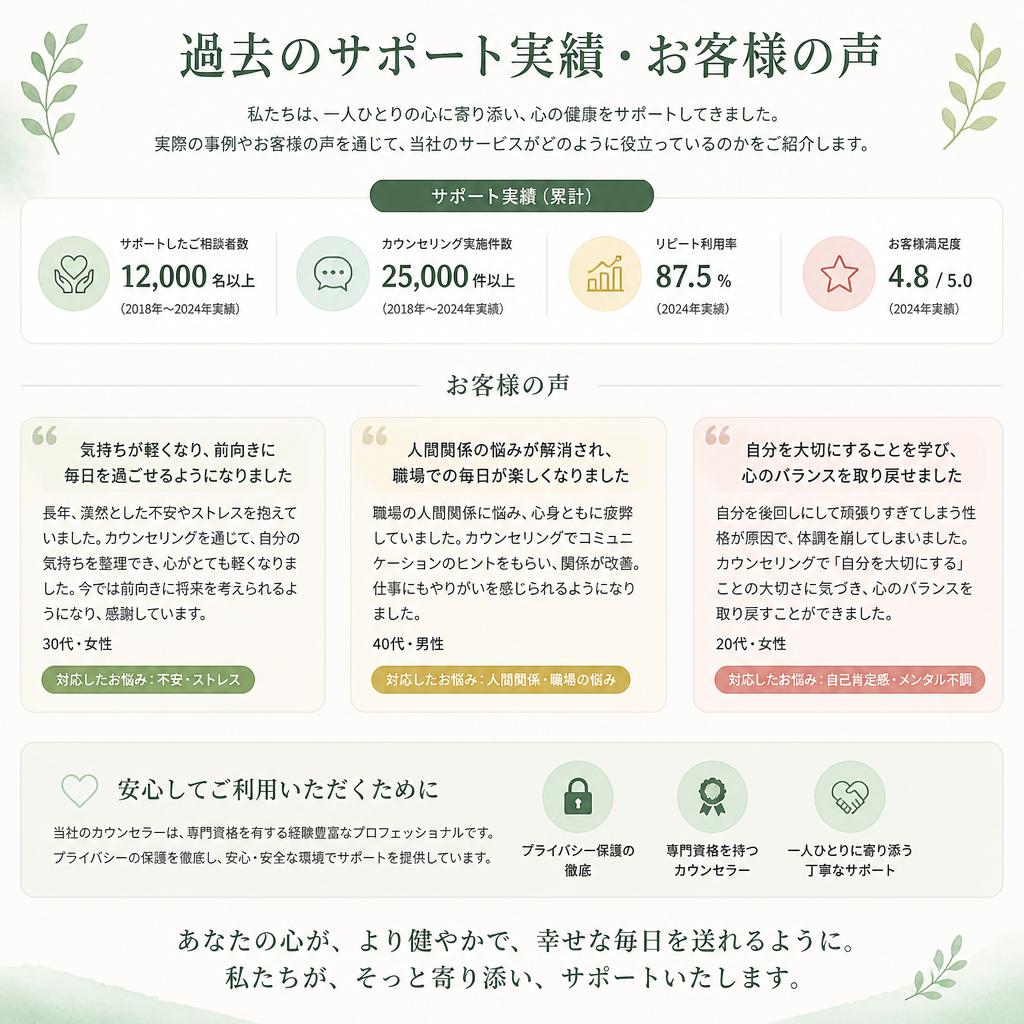 実績とお客様の声