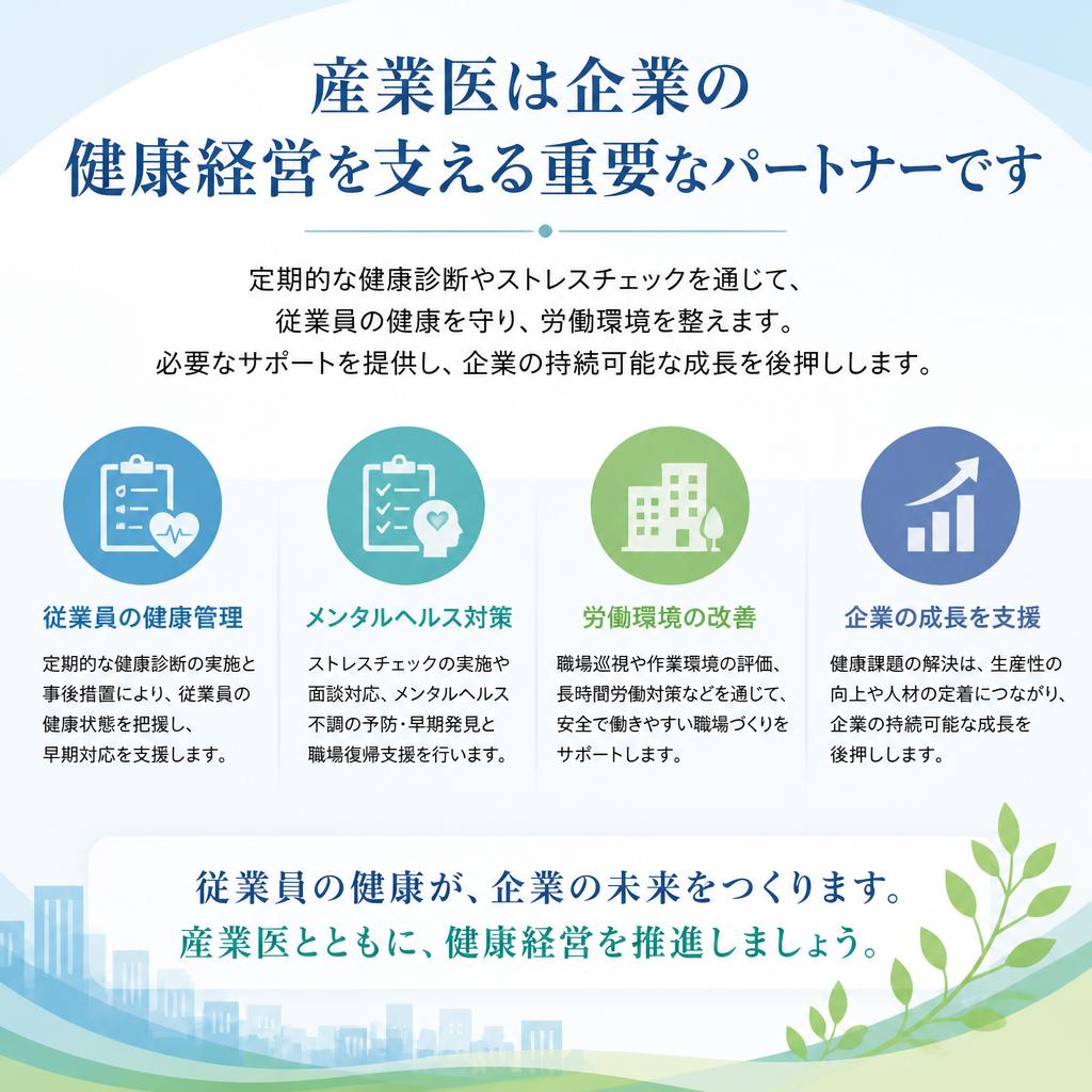 産業医がサポートする健康経営