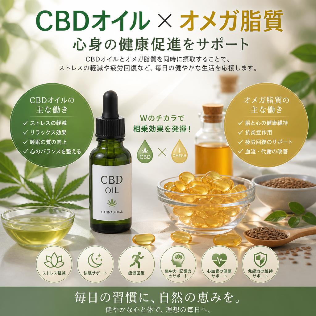 CBDオイルとオメガ脂質の相乗効果
