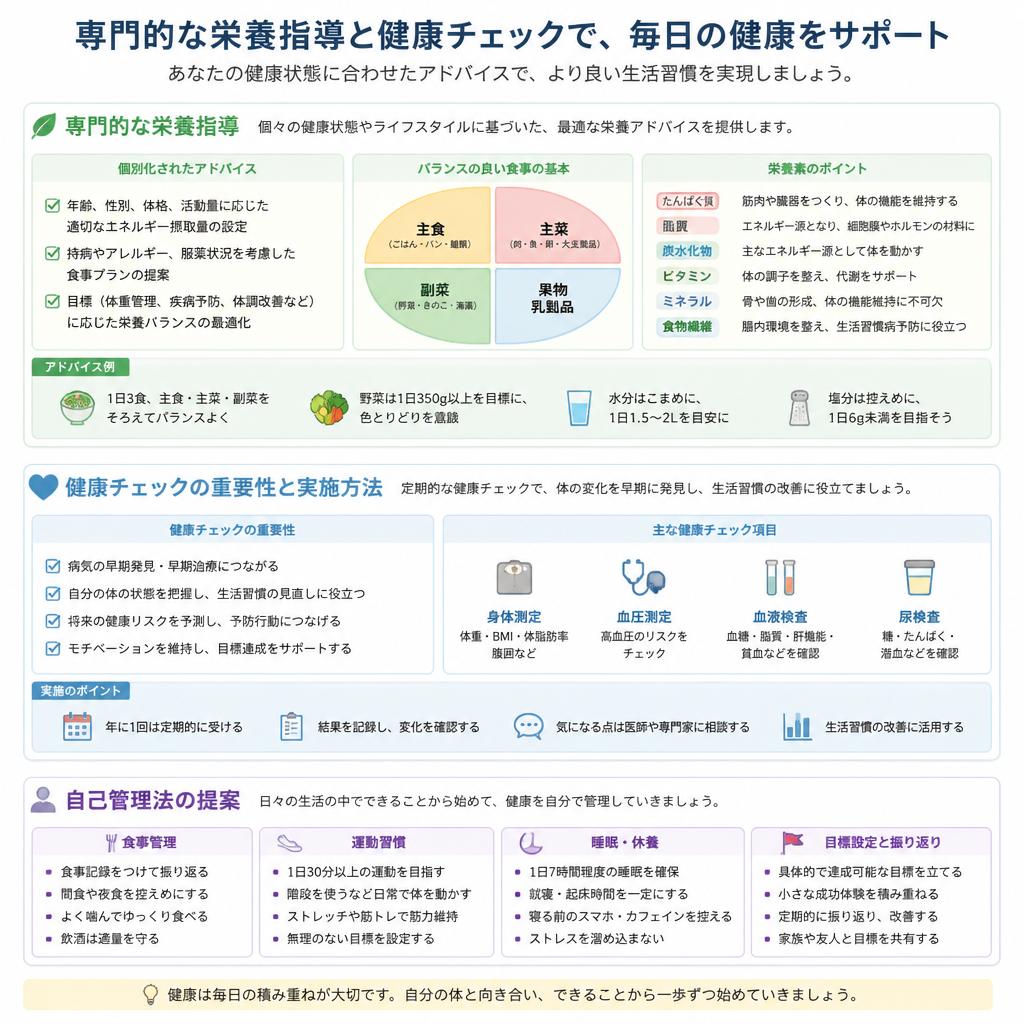 栄養指導と健康チェック