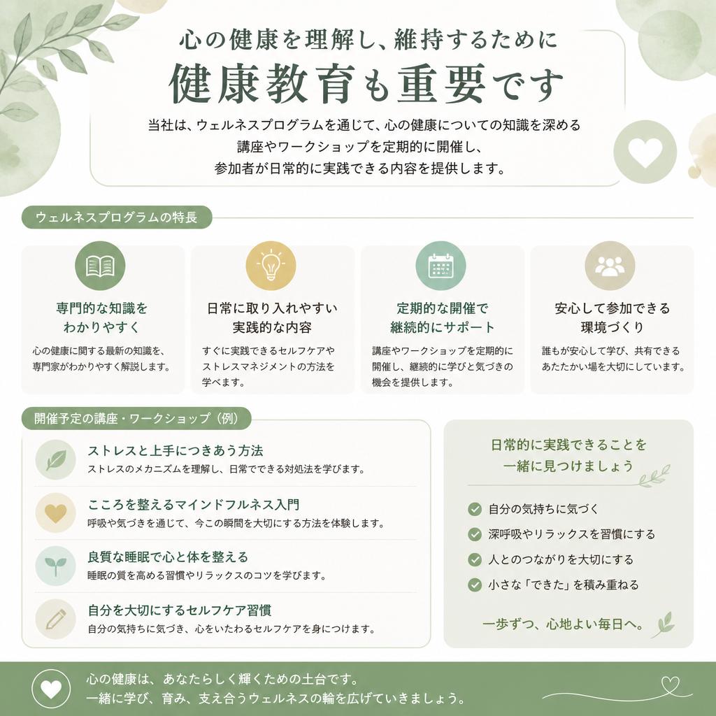 健康教育に基づくサポート