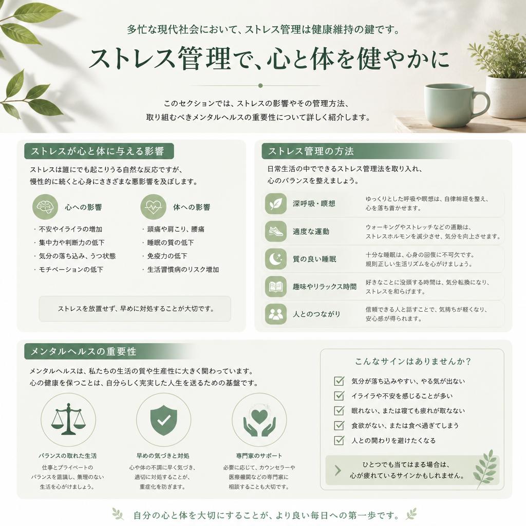 ストレス管理とメンタルヘルス