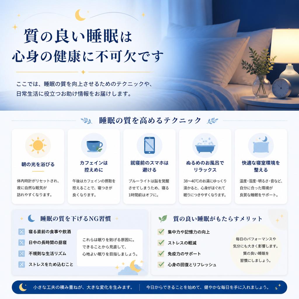 質の良い睡眠のすすめ