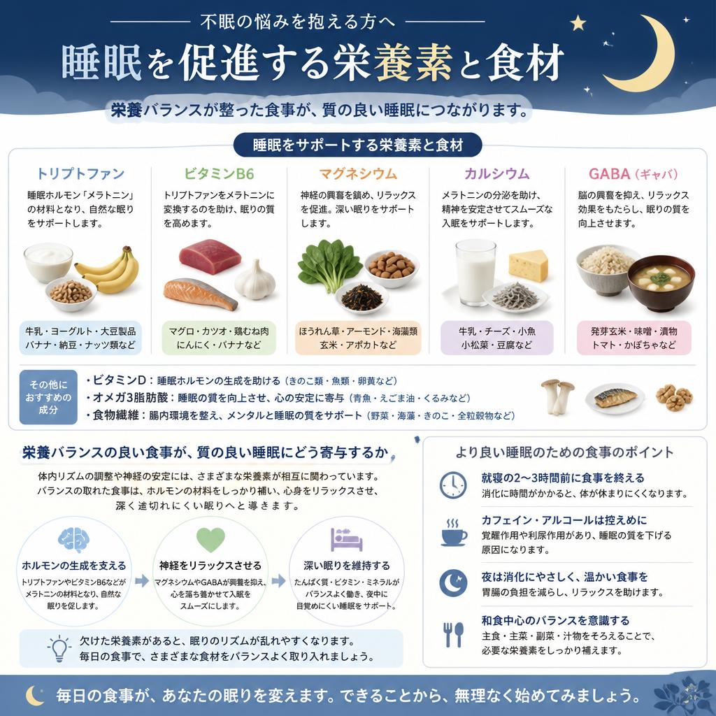 2. 不眠改善に向けた栄養アプローチ