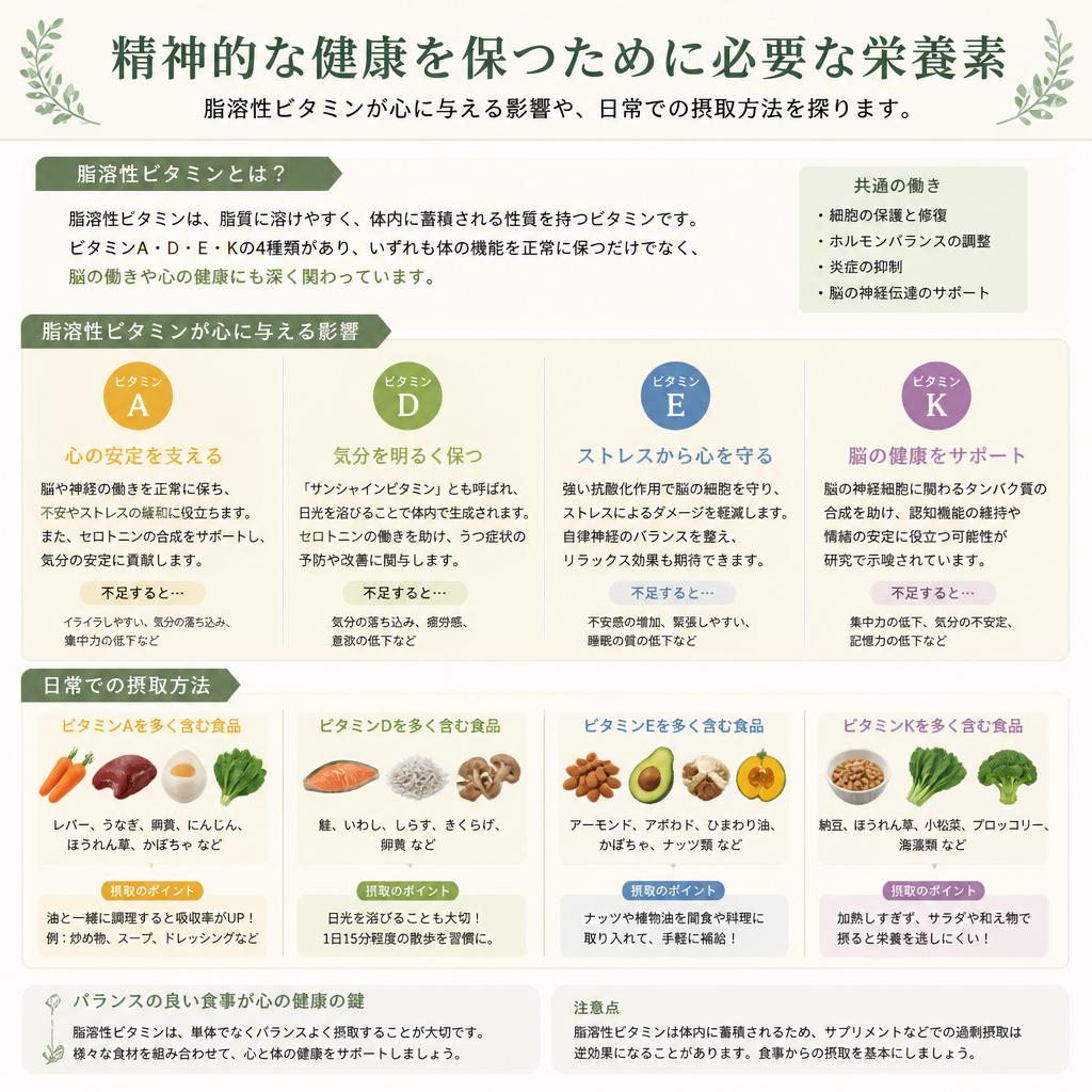 こころの健康を守る必須栄養素