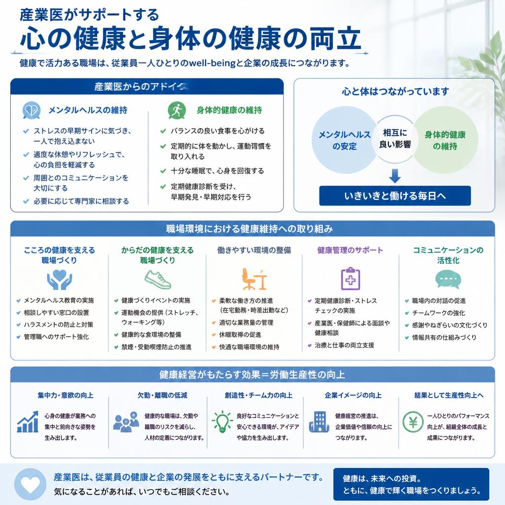 産業医による健康管理