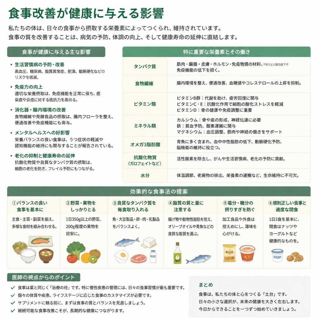 食事改善がもたらす健康効果