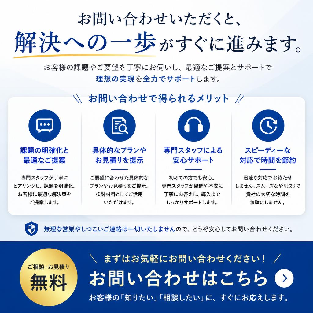 お問い合わせをお待ちしています