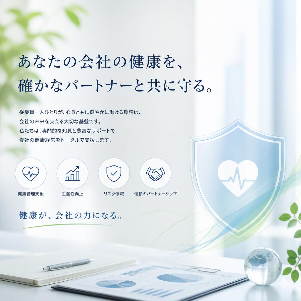 あなたの会社の健康を、確かなパートナーと共に守る。