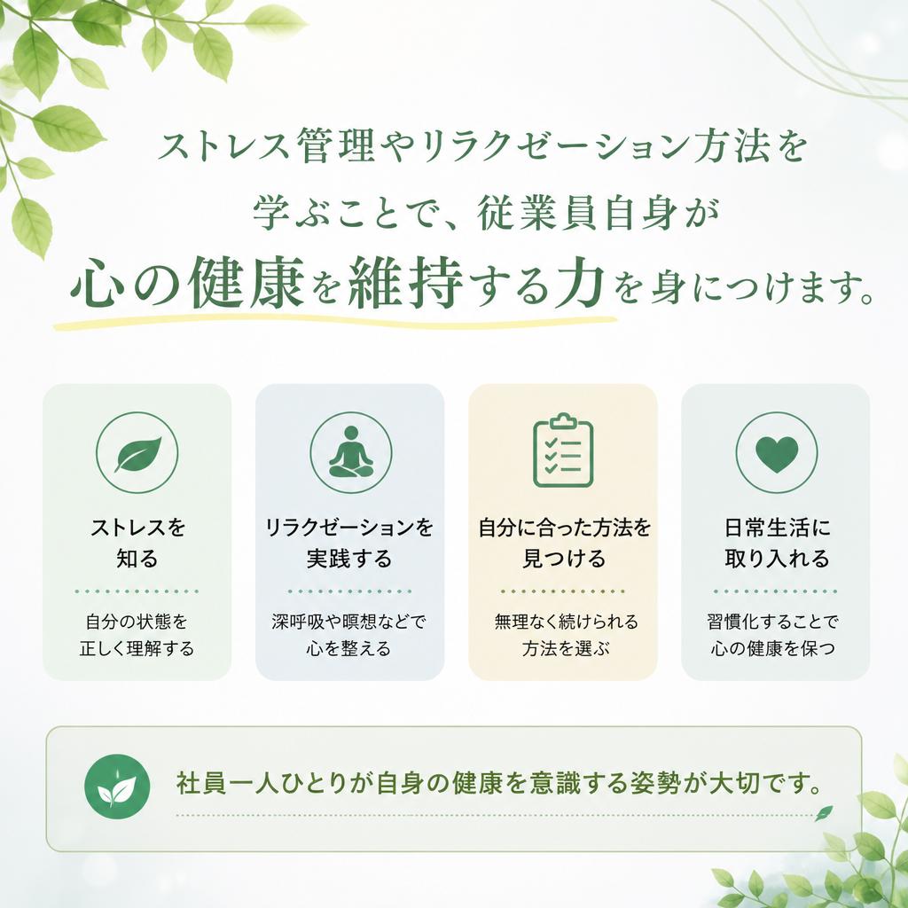 心の健康を維持するための取り組み