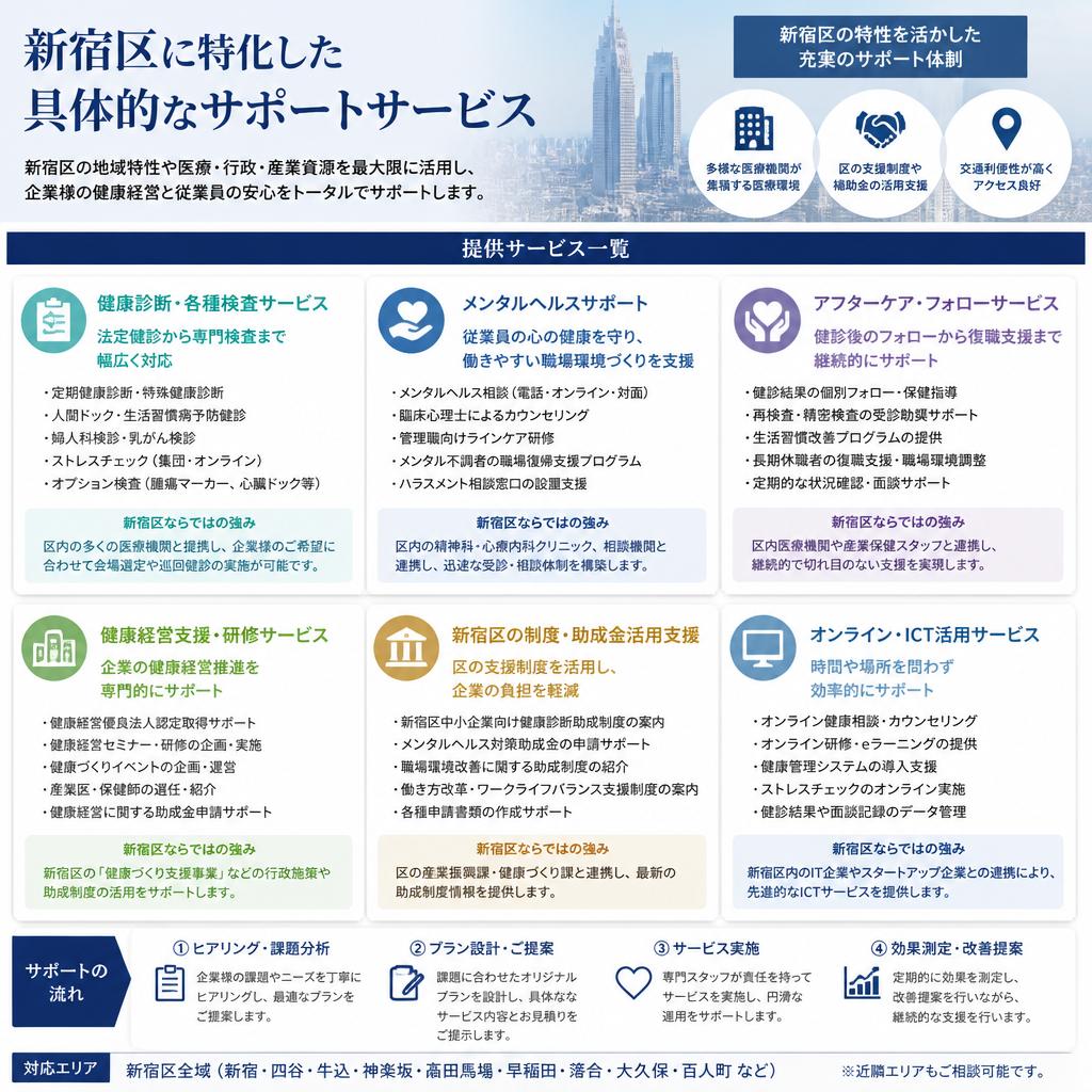 新宿区の企業へのサポート内容